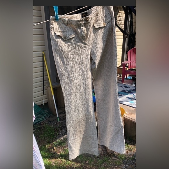L.L. Bean Wide Leg Flare Cotton  Casual Dress Pants Size 7/8-28 - Picture 6 of 14
